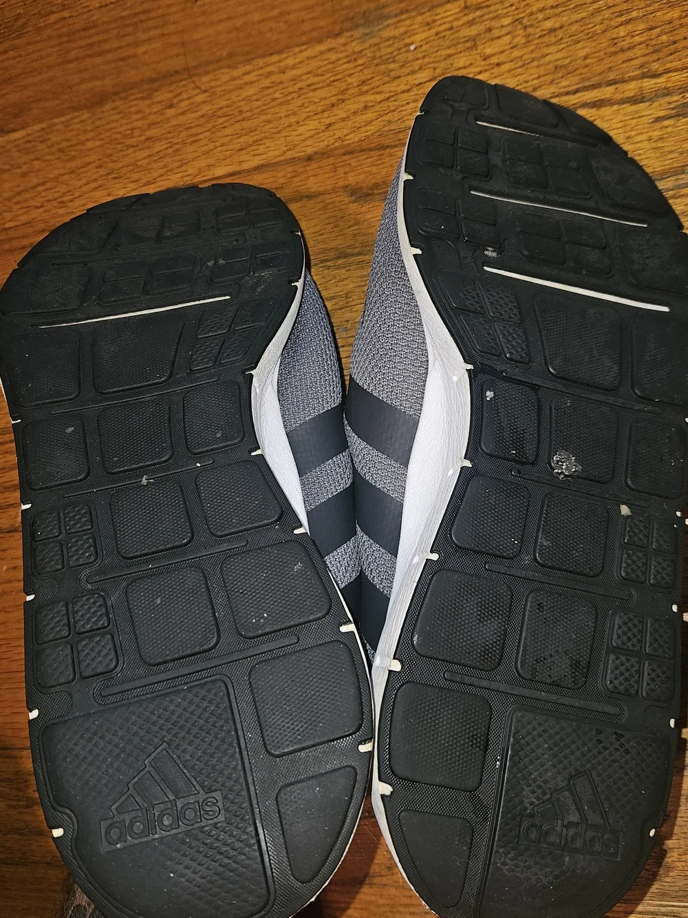 Adidas Men's Gray Knit Athletic Sneakers